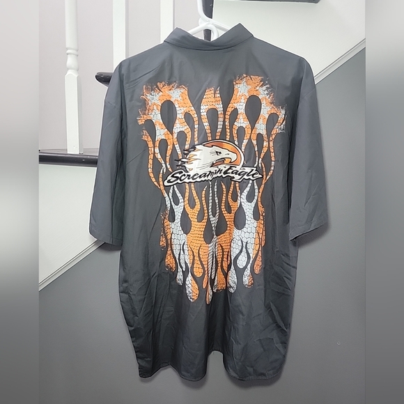 Harley Davidson Button Down Screamin Eagle Flame Shirt Men's XL NWOT - Picture 3 of 4